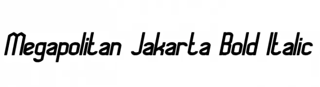 Megapolitan Jakarta Bold Italic  font caratteri gratis