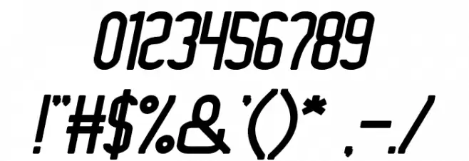 Megapolitan Jakarta Bold Italic Font OTHER CHARS