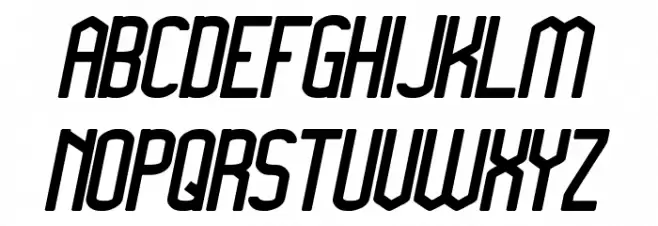 Megapolitan Jakarta Bold Italic फ़ॉन्ट अपरकेस