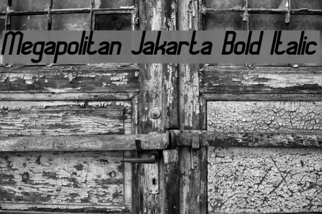 Megapolitan Jakarta Bold Italic Font examples