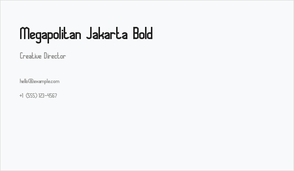Megapolitan Jakarta Bold Business Card