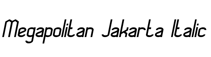 Megapolitan Jakarta Italic  Free Fonts Download