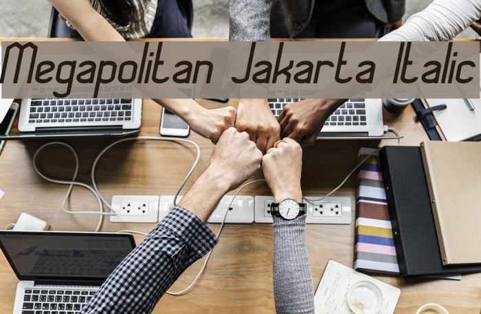 Megapolitan Jakarta Italic Font examples