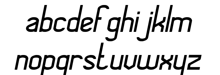 Megapolitan Jakarta Italic Font LOWERCASE