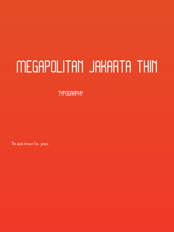 Megapolitan Jakarta Thin Poster