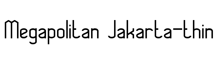 Megapolitan Jakarta-thin  免费字体下载