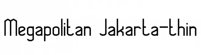 Megapolitan Jakarta-thin  font caratteri gratis