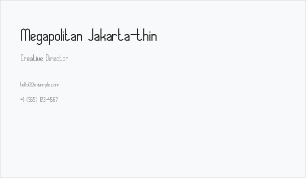 Megapolitan Jakarta-thin Business Card