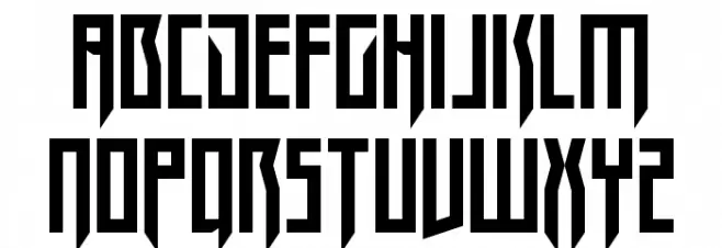 Megarok Шрифта ВЕРХНИЙ
