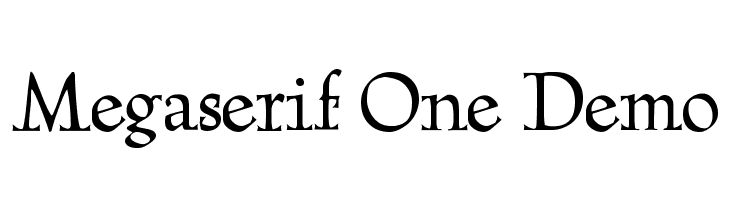Megaserif One Demo  baixar fontes gratis