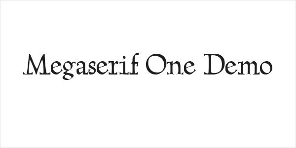 Megaserif One Demo Logo