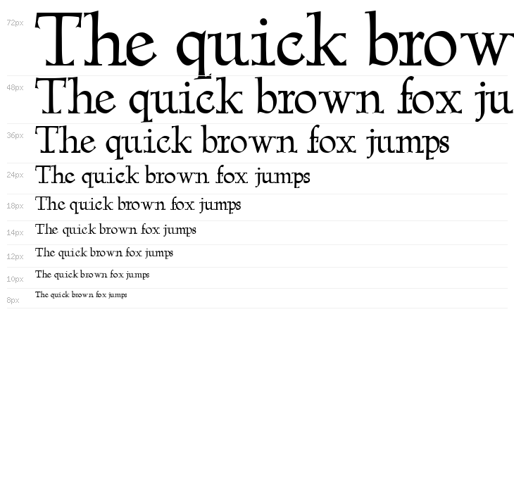 Megaserif One Demo Waterfall