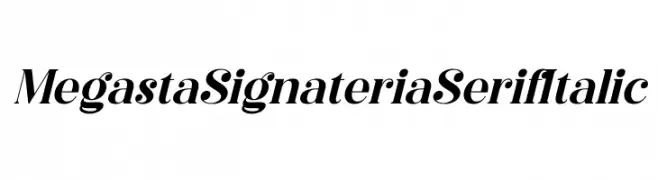 Megasta Signateria Serif Italic Caratteri