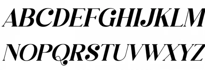Megasta Signateria Serif Italic Caratteri MAIUSCOLE