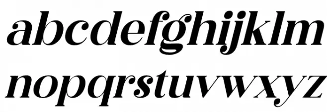 Megasta Signateria Serif Italic Caratteri MINUSCOLO