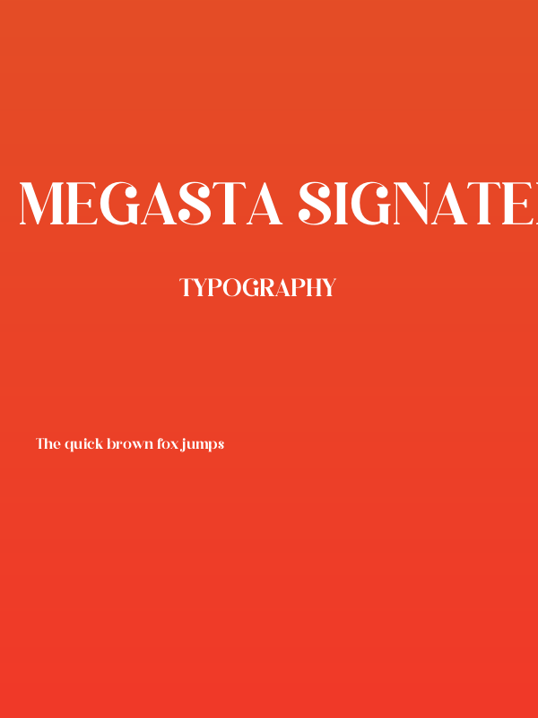 Megasta Signateria Serif Poster