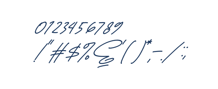 Megasta Signateria Signature Italic Other Characters