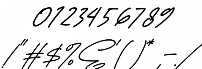 Megasta Signateria Signature Italic Font OTHER CHARS