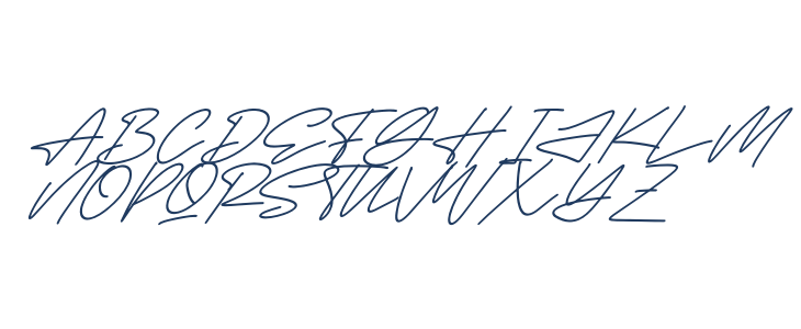 Megasta Signateria Signature Italic Uppercase