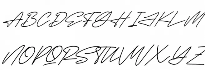 Megasta Signateria Signature Italic Font UPPERCASE