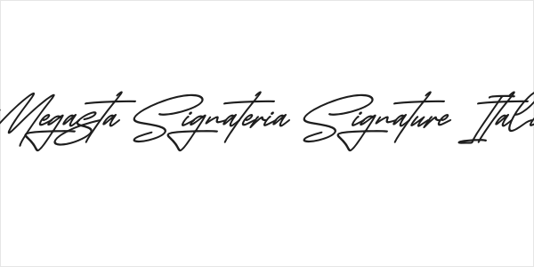 Megasta Signateria Signature Italic Logo