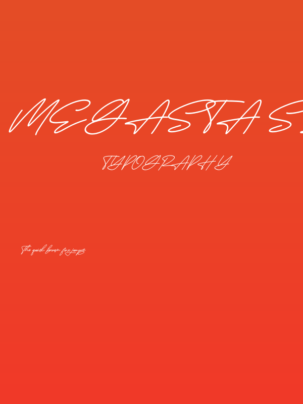 Megasta Signateria Signature Italic Poster