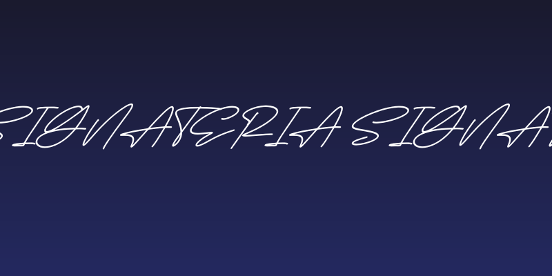 Megasta Signateria Signature Italic Social Header