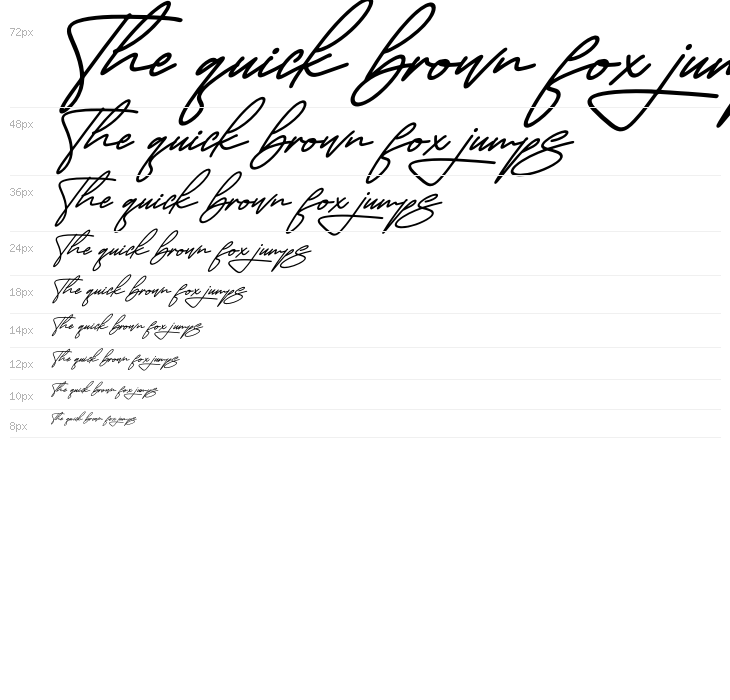 Megasta Signateria Signature Italic Waterfall