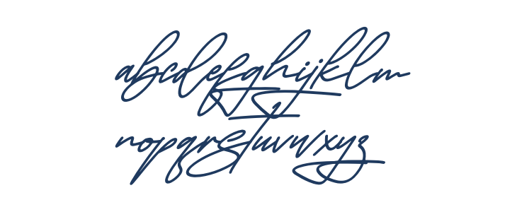 Megasta Signateria Signature Italic Lowercase