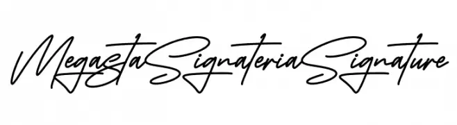 Megasta Signateria Signature Schriftart