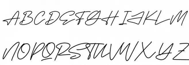 Megasta Signateria Signature Schriftart Gro&szlig;