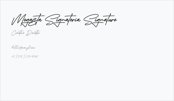 Megasta Signateria Signature Business Card