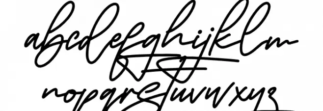 Megasta Signateria Signature Schriftart Kleinbuchstaben