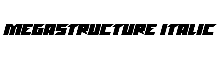 Megastructure Italic  नि: शुल्क फ़ॉन्ट्स डाउनलोड
