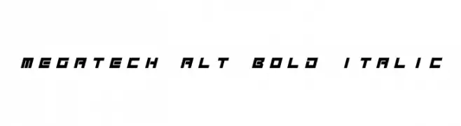 Megatech Alt Bold Italic  フリーフォントのダウンロード