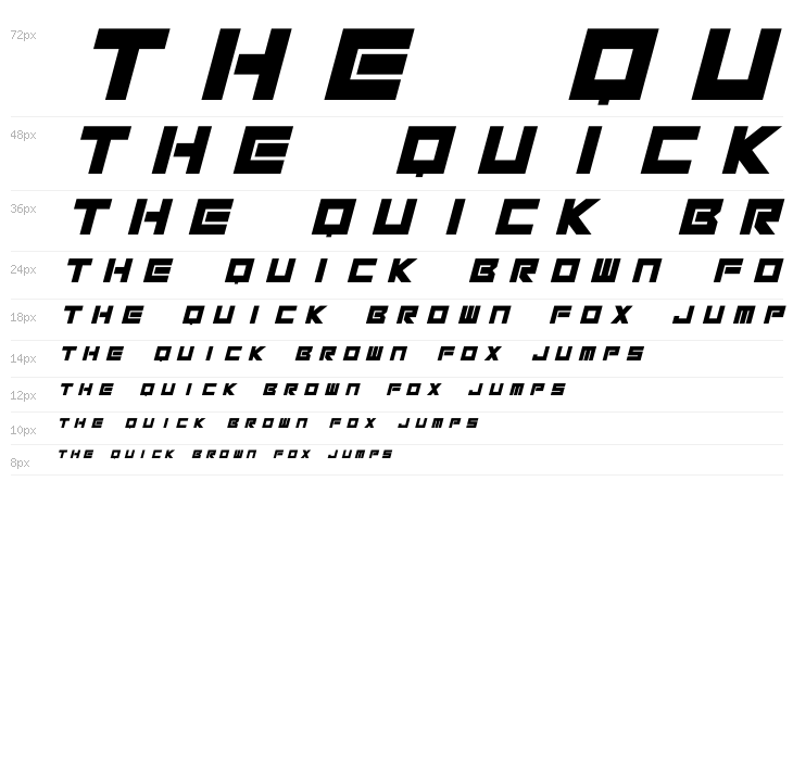 Megatech Alt Bold Italic Waterfall