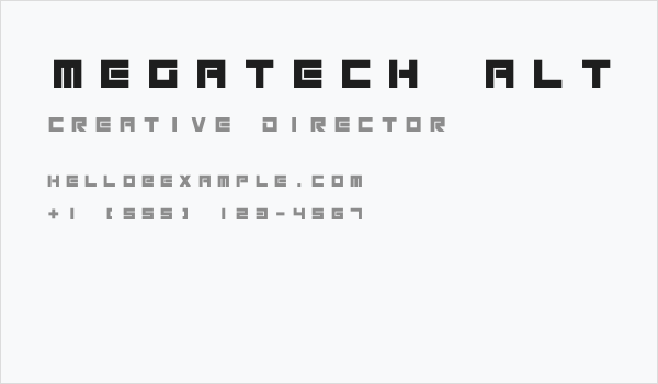 Megatech Alt Bold Business Card