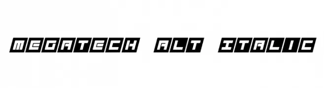 Megatech Alt Italic  Free Fonts Download