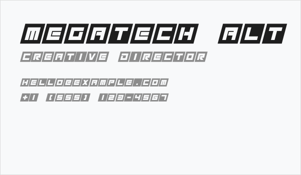 Megatech Alt Italic Business Card