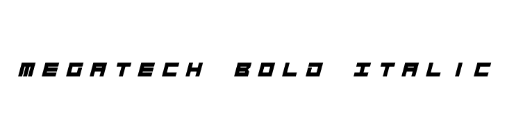 Megatech Bold Italic  Frei Schriftart Herunterladen