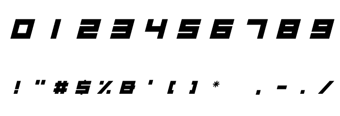Megatech Bold Italic Font OTHER CHARS