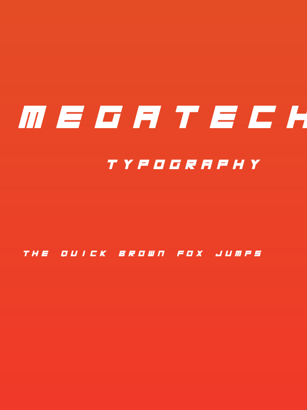 Megatech Bold Italic Poster