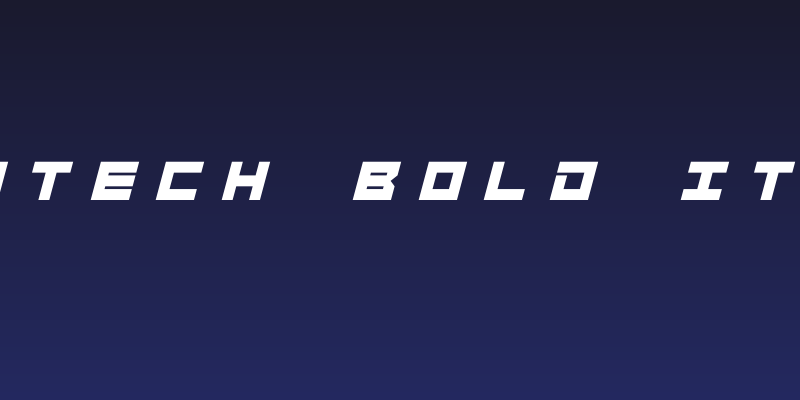 Megatech Bold Italic Social Header