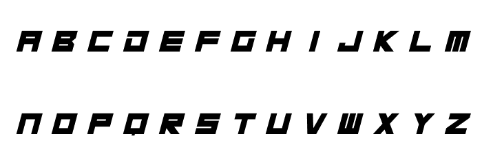 Megatech Bold Italic Font LOWERCASE