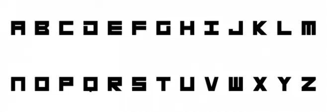 Megatech Bold Schriftart Groß