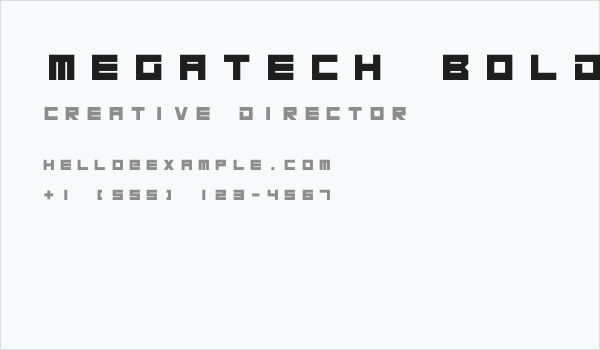 Megatech Bold Business Card