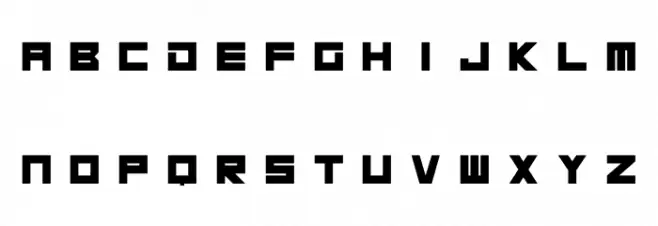 Megatech Bold Font LOWERCASE