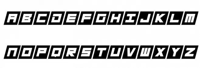 Megatech Italic Polices MAJUSCULES