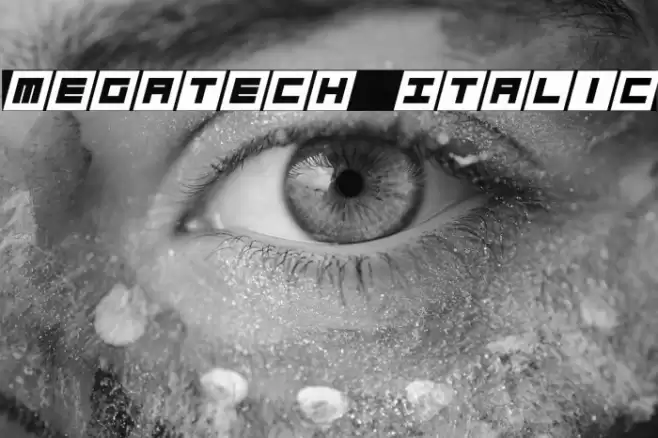Megatech Italic Font examples