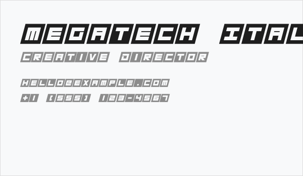 Megatech Italic Business Card